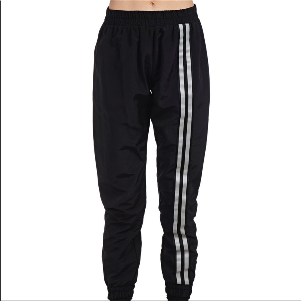 Danielle Guizio Nylon Reflective Track Pants